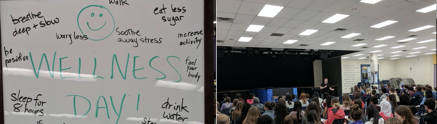 Students from Nelson HS joined Robert Bateman students for a Wellness Conference hosted at Robert Bateman HS